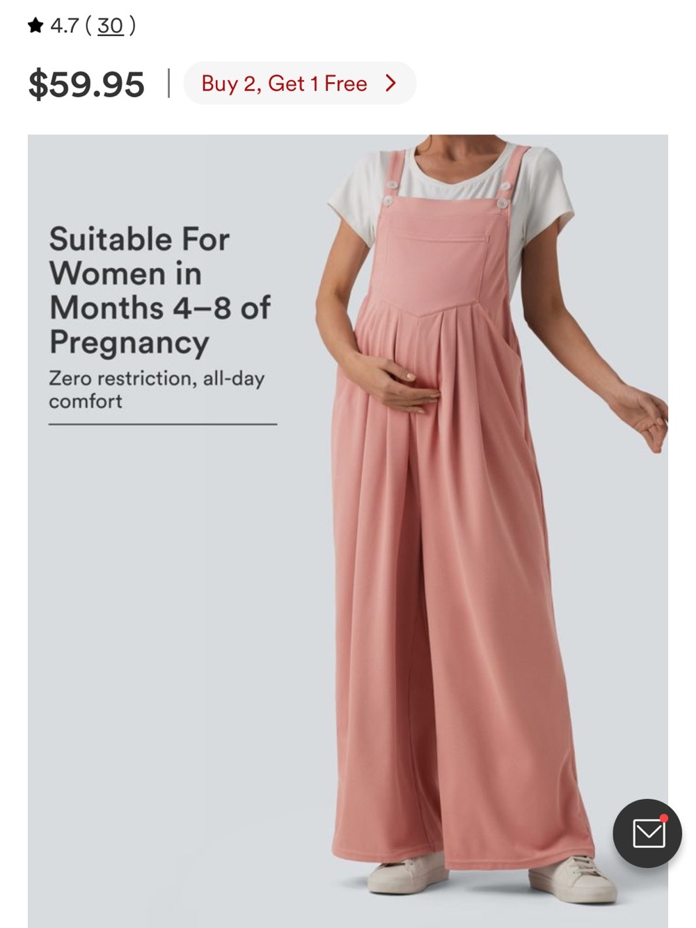 HALARA maternity Brown Wide-Leg Overall Jumpsuit - Picture 5 of 5